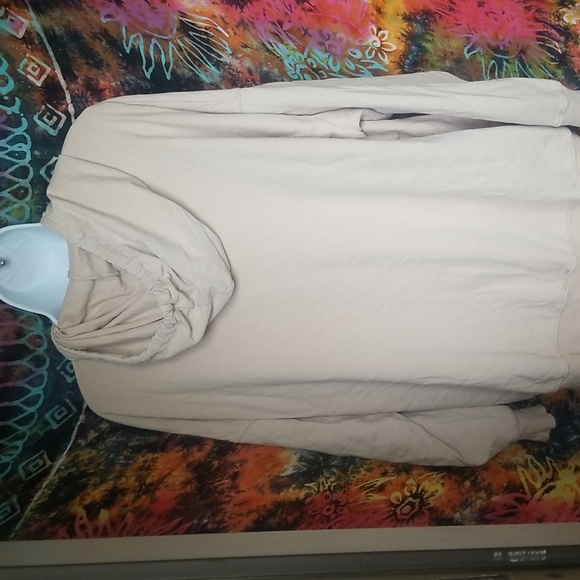 Aerie Sandalwood Oversized Quarter Zip Hoodie Sz L - Picture 8 of 9